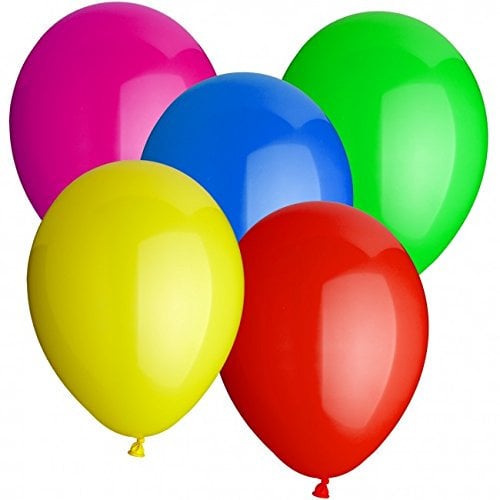 doriantrade.de Doriantrade Luftballons bunt gemischt 100 Stück, Helium Ballons, ˜ 30cm, 100 Naturlatex, Luftballon, biologisch abbaubar