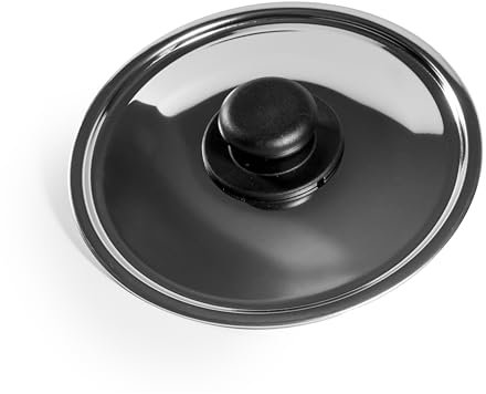 Zanetti, Coperchio in Inox, Coperchio Acciaio Inox, Diametro 26 cm, Manico Plastica, Adatto a Pentole e Padelle, Lavabile in Lavastoviglie