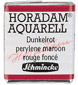 Schmincke – HORADAM® AQUARELL - feinste Künstler-Aquarellfarben, 366 Dunkelrot, 14 366 044, 1/2 Näpfchen