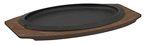 Ilsa Plato Oval 28x19 Hierro con Madera, Multicolor