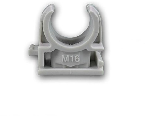 Schnappschellen 100 Stk IEC - M16 Rohrschelle grau