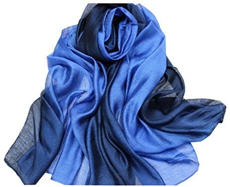 ACMEDE Damen Schal Seide Stola Halstuch Farbverlauf für Frühling Sommer 195 x 68cm