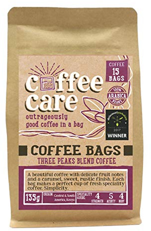 Coffee Bags - 15 Bags of Speciality Ground Coffee - Coffee Care - 15 x 9g