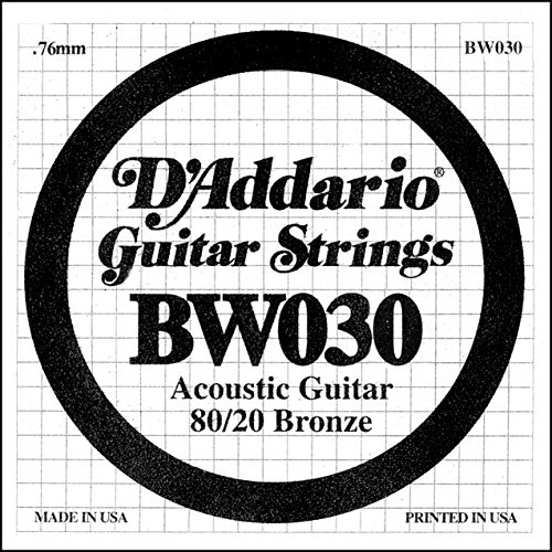 D'Addario .030 Bronze Wound Single String for Acoustic Guitar