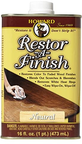 Howard Restor-A-Finish Neutral RF1016 Restore The Original Finish Remove Heat and Stain Marks on Wooden Furniture 473ml