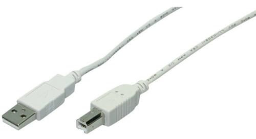 1,8m m USB 2.0 Kabel USB Anschlusskabel A/S-B/S 1,8 grau