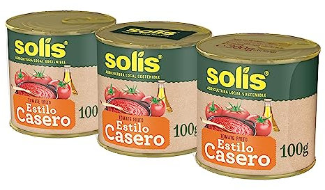 SOLÍS Tomate Frito Estilo Casero Tripack Lata - Sin Gluten - Pack de 3 x 100g