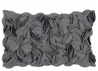 Pad - Kissenhülle - Kissenbezug - Zierkisssen - Dorothy - Applikationen - Grey/grau - 30 x 50 cm