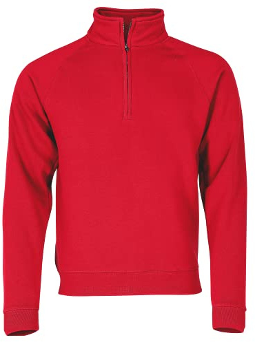 Fruit of the Loom - Sweatshirt mit Reißverschluss am Kragen, Rot - Rot, M