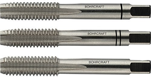 Bohrcraft Handgewindebohrer DIN 352 HSS-G, M 4/3-teilig in Unibox, 1 Stück, 41001100400, Multicolor