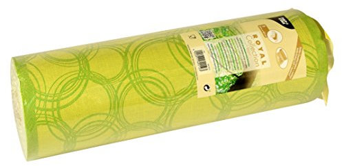 Papstar, Tischläufer, stoffähnlich, PV-Tissue Mix ROYAL Collection 24 m x 40 cm limonengrün Bubbles auf Rolle, #86505