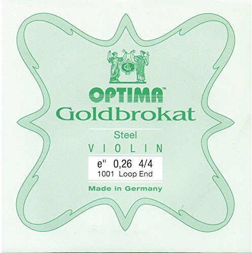 Lenzner Goldbrokat 4/4 Violine E-Saite – Stahl – # 26 (mittel) Gauge – Schlaufe Ende