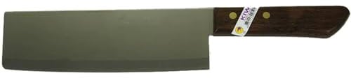 Kiwi Kochmesser mit Holzgriff 31,5cm aus Stahl Messer [#22], Silber, Braun