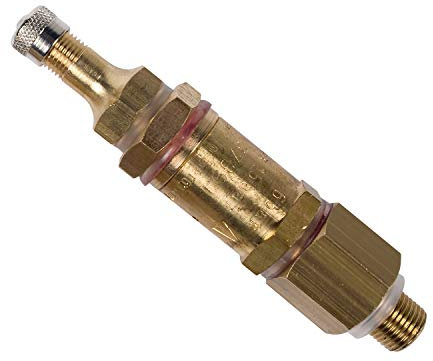 MESTO 6222NA Valve de remplissage d'air comprimé en laiton 6 bar limiteur de pression Convient pour compresseur avec valve de pneus de voiture Doré