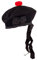 The Scotland Kilt Company Herren Schwarz Balmoral Mütze Hut Röhrenartig Band Größen 54-61cm - Schwarz, 61cm/7 5/8in