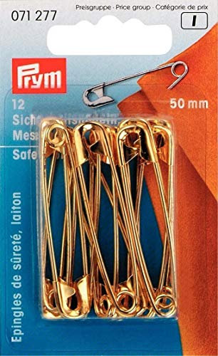 Prym Sicherheitsnadeln, Nr.3, 50mm, goldfarbig, Messing