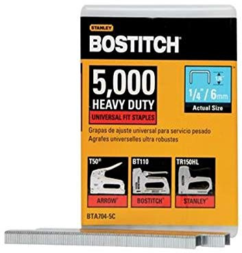 BOSTITCH BTA704-5C Heftklammern für den Hausgebrauch, 1/4 x 2/5 Zoll, 5000 Stück