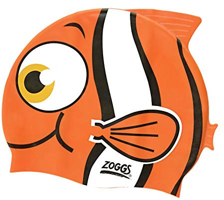 Zoggs Kinder Junior Character Silicone Cap Badekappe, Orange, Einheitsgröße EU