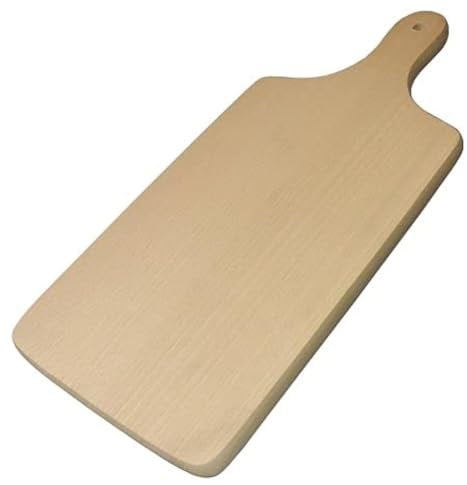 Tabla de cortar de madera con mango efo - Tabla de cortar de madera de haya orgánica (tamaño 31x13.5x1.5cm) - Gran alternativa para la bandeja de servir la tabla de quesos
