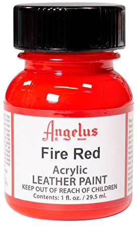 Angelus - Vernice acrilica per pelle 1 Ounce Rosso (Fire Red)