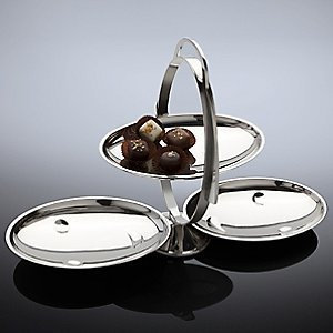 Alessi - Anna Gong - Etagere - Edelstahl - Farbe: Silber - Maße: 44 x 20 x 27 cm