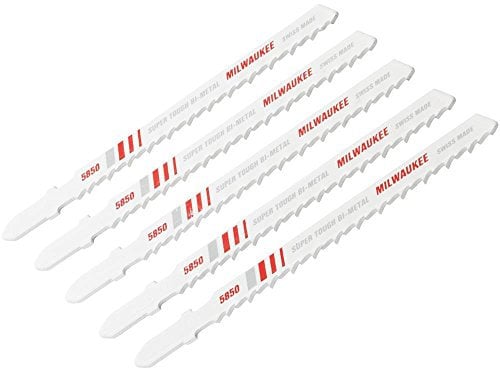 Milwaukee 48-42-5850 4-Inch, 8 Teeth per Inch, Bi-Metal Jig Saw Blades, 5-Pack