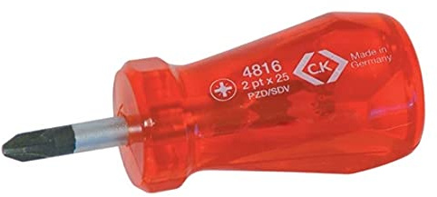 C.K T4816 2 PZ2 x 25 mm Stubby Pozidriv Screwdriver