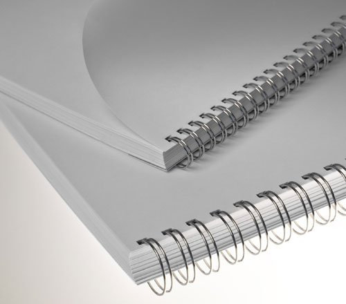 100 RENZ Drahtbinderücken 12.7 mm, bis max. ca. 105 Blatt, silber blank(metall)