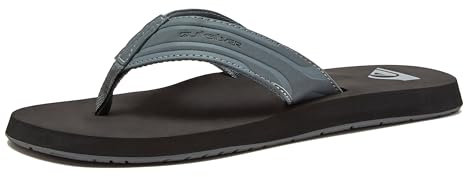 Quiksilver Herren Affenschlüssel Sandale, Grau Schwarz Grau, 45.5 EU