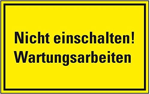 LEMAX® Warnschild Nicht einschalten! Wartungsarbeiten, Magnetfolie, 300x200mm