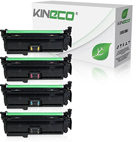 4 Kineco Toner kompatibel mit HP LaserJet Enterprise 500 575 C F 570 DN N XH Pro 500 Color MFP M 570 DN DW Color Flow MFP M 575 C CE400X CE401A CE402A CE403A Schwarz 11.000 Seiten Color je 5.500 Seiten