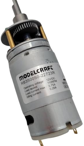 Modelcraft RB350050-22723R 12V 50:1 Motor mit extra starkem Antrieb, Ø 32 mm x L 84 mm – Hochleistungs-Planetengetriebe für Modellbau, RC & Technik