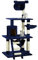 Go Pet Club - 62 Tall Cat Tree - Cat Tower with Scratching Post - Cat Tower for Indoor Cats - Multi-Level Condo, Hammock, Basket Bed - Blue