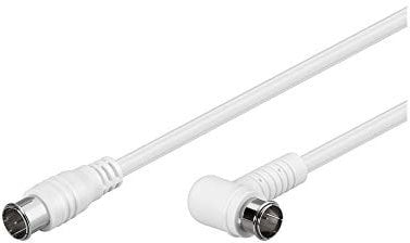 Goobay 67350 SAT Winkel Anschlusskabel, F-Quick, 100 Prozent geschirmt F-Stecker auf F-Stecker 90 Grad