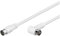 Goobay 67350 SAT Winkel Anschlusskabel, F-Quick, 100 Prozent geschirmt F-Stecker auf F-Stecker 90 Grad