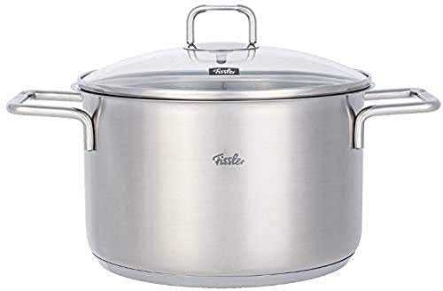 Fissler 081-110-24-000/0 Hamburg Kochtopf mit Glasdeckel Induktion, Gas, Elektro, Glaskeramik, edelstahl, 24 cm