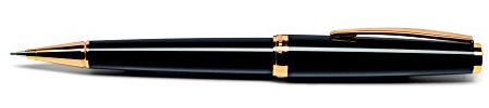 Cleo Skribent Classic - Kugelschreiber mit Drehmechanismus, schwarz und vergoldet