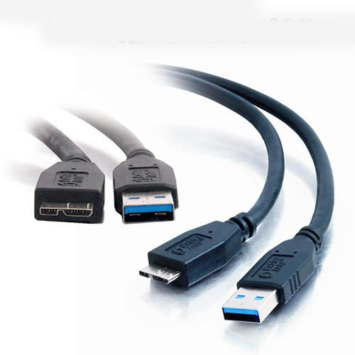 BIPRA OEM SuperSpeed USB 3.0 Cable A to Micro B For WD/Seagate/Clickfree/Toshiba/Samsung External Hard Drives (50cm - 1.5 Feet - 0.5M)