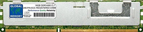 Memoria RAM DDR3 800MHz PC3-6400 240-PIN ECC REGISTRATA DIMM (RDIMM) compatibile con server/workstation/schede madri (non per PC*) (chip a 2 ranghi)