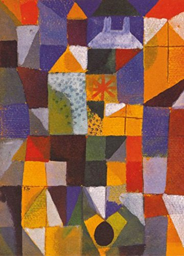 1art1 Paul Klee Städtische Komposition Mit Gelben Fenstern, 1919, 2-Teilig Selbstklebende Fototapete Poster-Tapete 250x180 cm