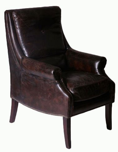 Lehnsessel Columbus Vintage Leder Echtleder Sessel Vintage Cigar Dunkelbraun