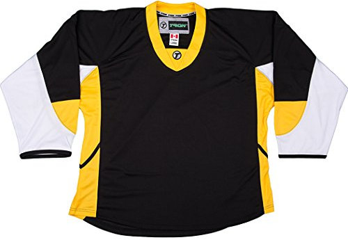 TronX Spielbekleidung DJ300 Junior Eishockey Trikot, Hockeybekleidung, Lange Ärmel (DE/NL/SE/PL, Alphanumerisch, L, XL, Pittsburgh Penguins - Black)