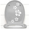 Grandora Klodeckel Aufkleber Hibiskusblüten I weiß 5er Kreativset I Bad Blüten Blumen Hibiskus Aufkleber Wandaufkleber Wandsticker W916