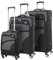 Aerolite Super Lightweight 4 Wheel Spinner Suitcase Travel Trolley 3 Piece Luggage Set, 21 Cabin + 26 + 30, Black/Grey