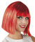 Boland 86166 Erwachsenenperücke Gigi Glamour mit Lametta, rot, One Size