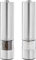 Andrew James Electric Salt and Pepper Grinder Set, Battery-Powered Pepper Mill with One-Touch Operation, Adjustable Coarseness & LED Light, Refillable Ceramic Salt, Pepper and Spice Grinder
