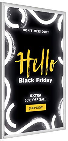 Edgelit Beleuchtete Klapprahmen -Extra dünne LED Retail Display einseitiger Plakat (A3) - Edgelit Illuminated Snapframe -Extra thin LED Retail Display singlesided poster (A3)