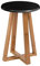 Premier Housewares Viborg Round Bamboo Stool - Black