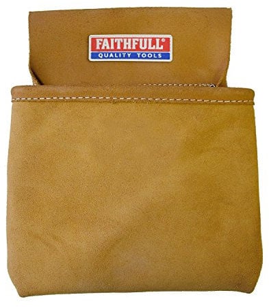 Faithfull FAINP1 Nail Pouch - Single Pocket, Brown, 3.5 cm*27.5 cm*24.0 cm
