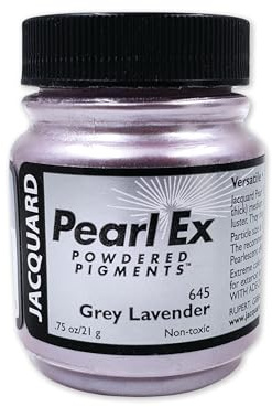Jacquard Pearl Ex Pigment Powder 0.75 oz Grey Lavender - Loose Mica Powder for Epoxy Resin, Watercolors, Calligraphy Ink & Clay - Epoxy Pigment Powder - Epoxy Resin Color